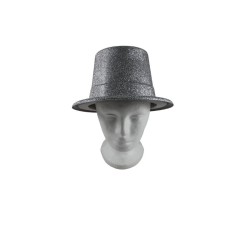 SOMBRERO GLITTER PLATA