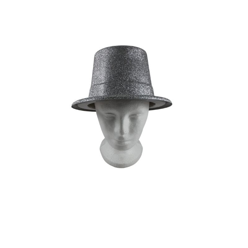 SOMBRERO GLITTER PLATA