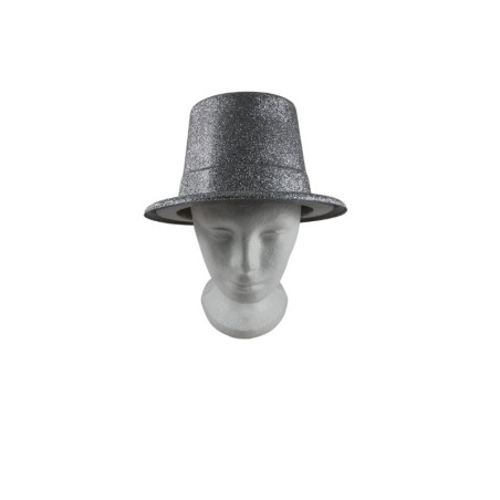 SOMBRERO GLITTER PLATA