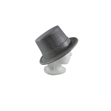 SOMBRERO GLITTER PLATA