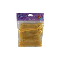 BOLSITA DE ORGANZA DE 4 X 5 DORADO