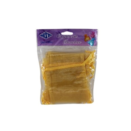 BOLSITA DE ORGANZA DE 4 X 5 DORADO