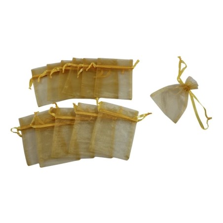 BOLSITA DE ORGANZA DE 4 X 5 DORADO