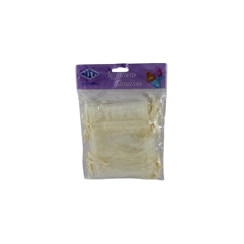 BOLSITA DE ORGANZA DE 4 X 5 BEIGE