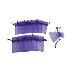 BOLSITA DE ORGANZA DE 4 X 5 MORADO