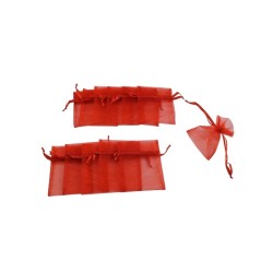 BOLSITA DE ORGANZA DE 4 X 5 ROJO