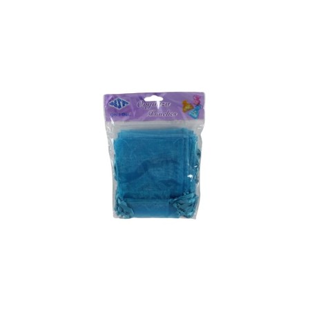 BOLSITA DE ORGANZA DE 4 X 5 TURQUESA