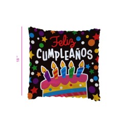 GLOBO METÁLICO FELIZ CUMPLEAÑOS 18