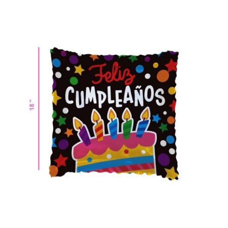 GLOBO METÁLICO FELIZ CUMPLEAÑOS 18