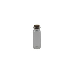 FRASCO DE VIDRIO CON CORCHO DE 2.5