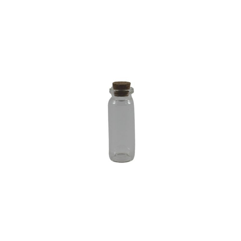 FRASCO DE VIDRIO CON CORCHO DE 2.5