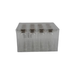 FRASCO DE VIDRIO CON CORCHO DE 2.5