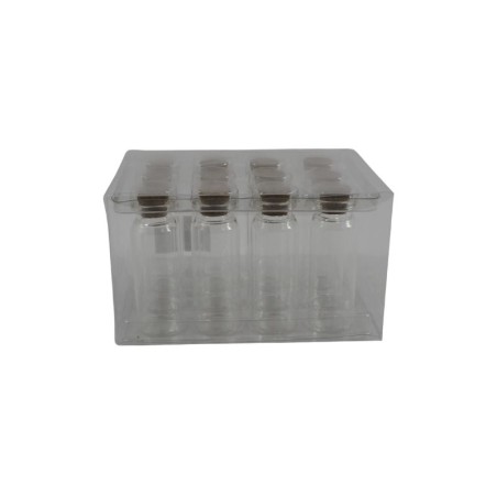 FRASCO DE VIDRIO CON CORCHO DE 2.5