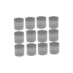 CILINDRO DE ACETATO 2X2 CON TAPA PLATA