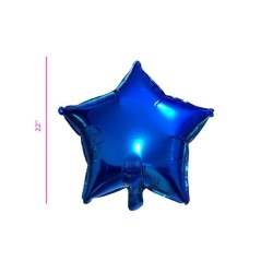 GLOBO METÁLICO ESTRELLA AZUL REY 22
