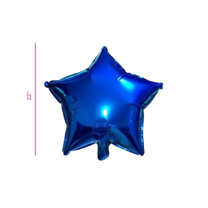 GLOBO METÁLICO ESTRELLA AZUL REY 22