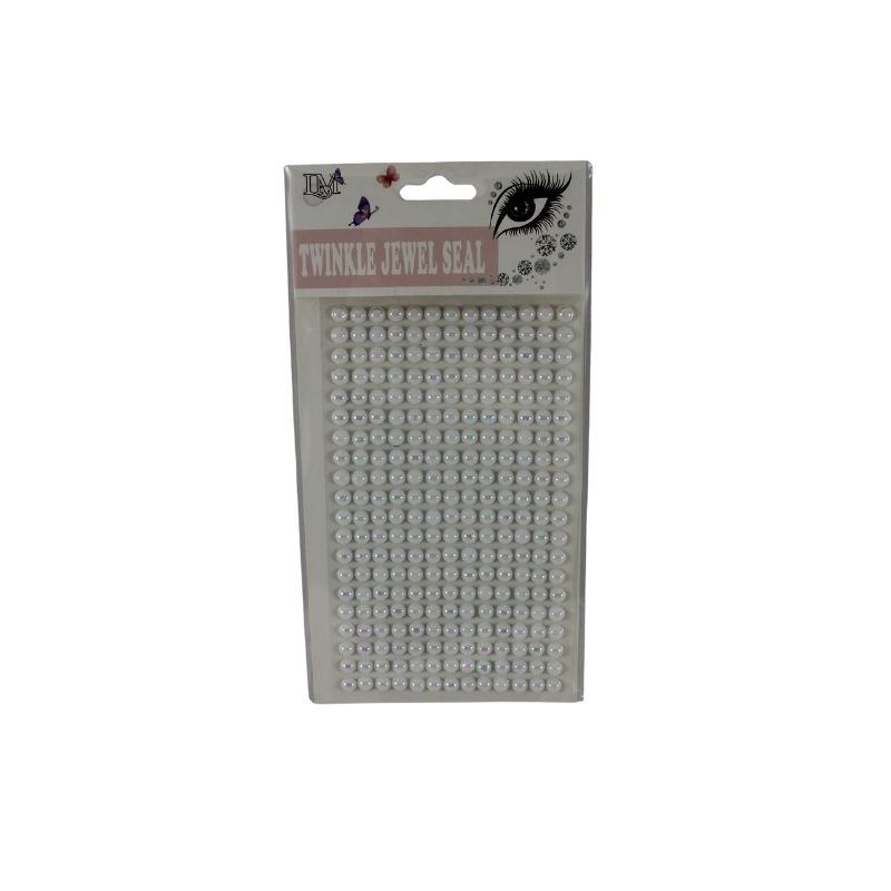 STICKER 1/2 PERLA 6MM BOREAL BLANCO