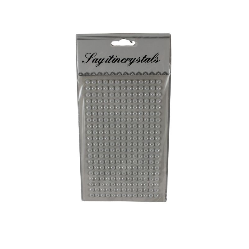 STICKER 1/2 PERLA 6MM BLANCO