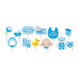 ACCESORIOS PARA FOTOS BEBÉ AZUL
