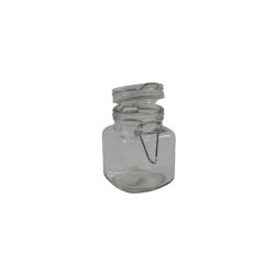 FRASCO DE VIDRIO 8CM CON CIERRE HERMÉTICO
