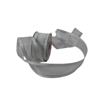 ORGANZA SATIN LUREX 9 PLATA/BLANCO