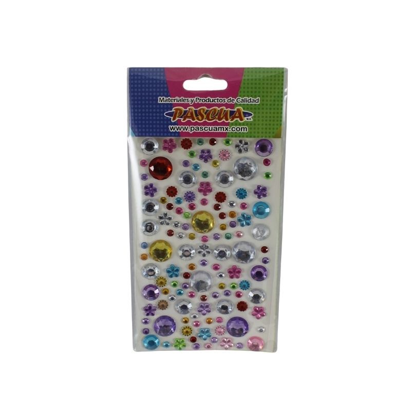 STICKER PIEDRA FLORES/CIRCULOS