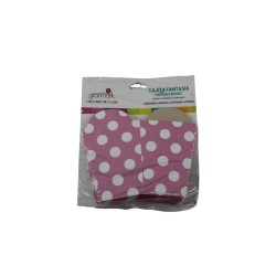 CAJA PALOMERA ROSA CON LUNARES BLANCOS