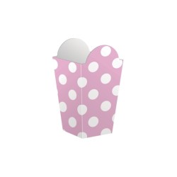 CAJA PALOMERA ROSA CON LUNARES BLANCOS