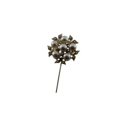 FLOR D/DIAMANTE DORADO 3.5CM 1PZA
