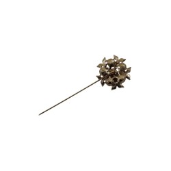 FLOR D/DIAMANTE DORADO 3.5CM 1PZA