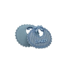 BABERO TEJIDO AZUL
