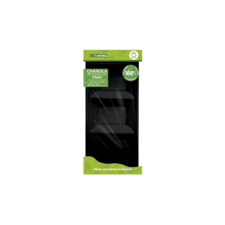 CHAROLA SECCIONAL RECTANGULAR  NEGRA
