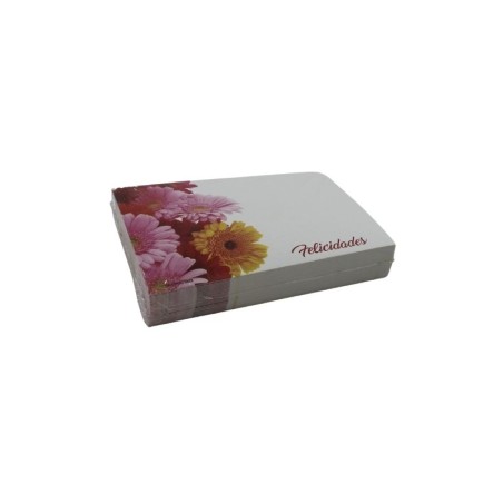 TARJETA FELICIDADES FLORES