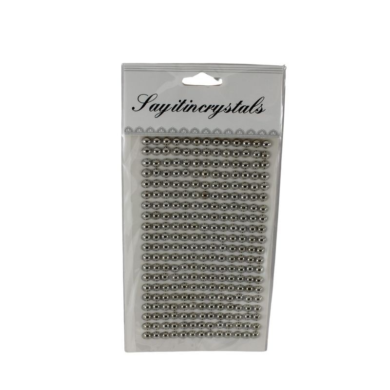 STICKER 1/2 PERLA 6MM PLATA