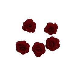 FLOR TELA ROJO 4CM