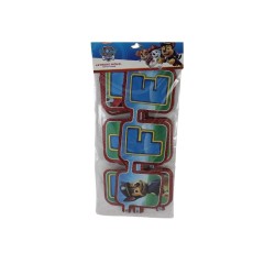 LETRERO MOVIL FELIZ CUMPLEAÑOS PAW PATROL