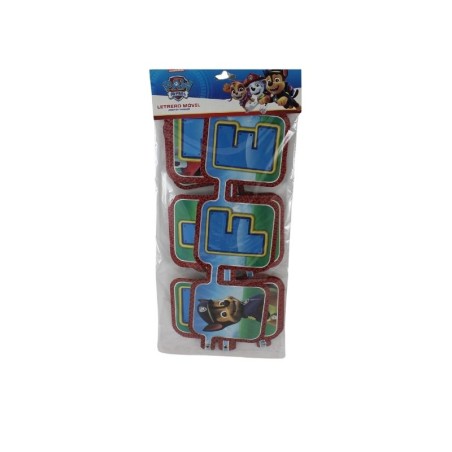 LETRERO MOVIL FELIZ CUMPLEAÑOS PAW PATROL