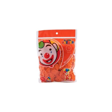 GLOBO DE LATEX NUM 9 NARANJA
