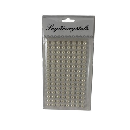 STICKER 1/2 PERLA 8MM BEIGE