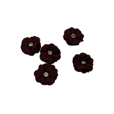 FLOR TELA VINO 3.5CM
