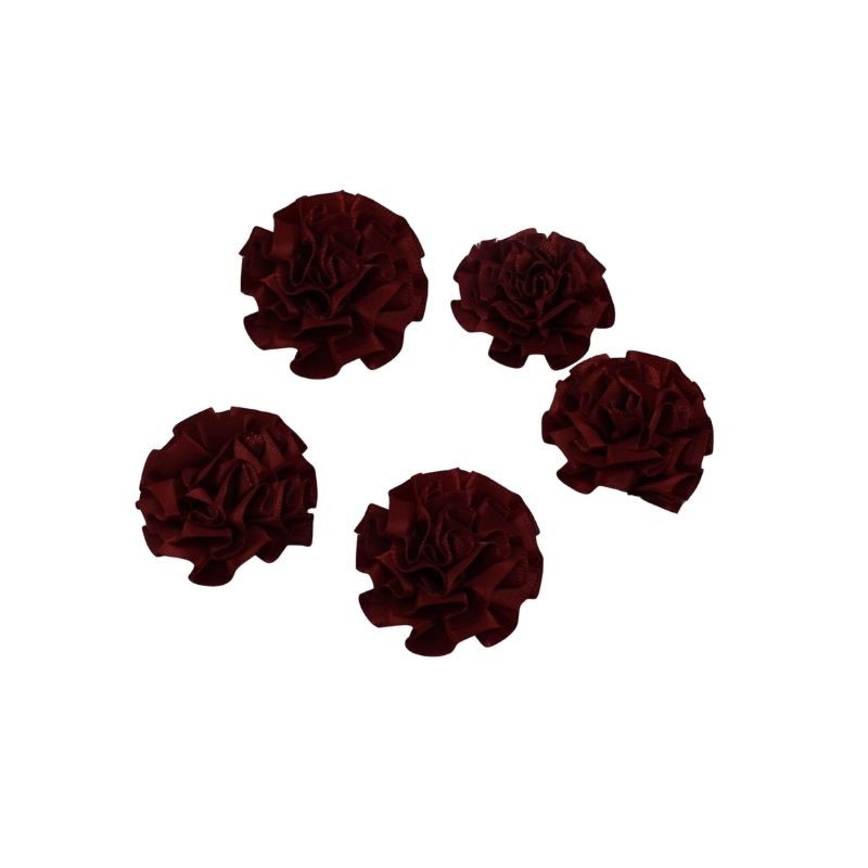 FLOR SATÍN VINO 5.5CM