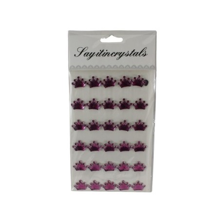 STICKER CORONITA FUCSIA
