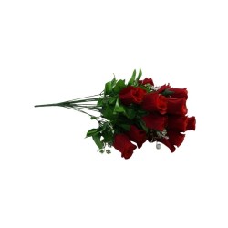 ROSAL BOTÓN ROJO TERCIOPELO X18