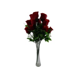 ROSAL BOTÓN ROJO TERCIOPELO X18