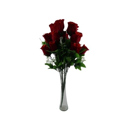 ROSAL BOTÓN ROJO TERCIOPELO X18