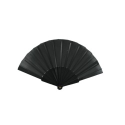 ABANICO DE PLÁSTICO NEGRO LISO