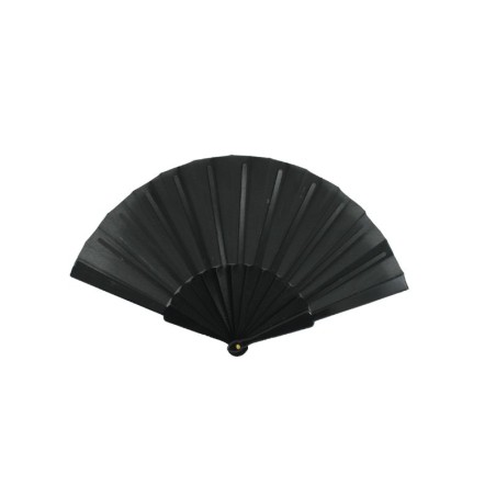 ABANICO DE PLÁSTICO NEGRO LISO