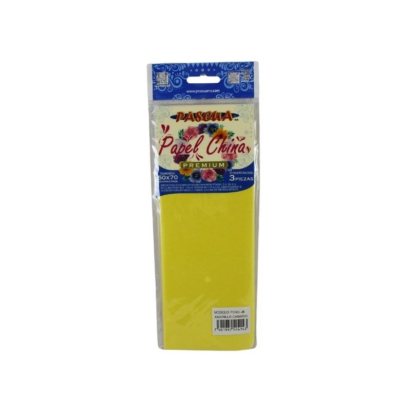 PAPEL CHINA AMARILLO CANARIO