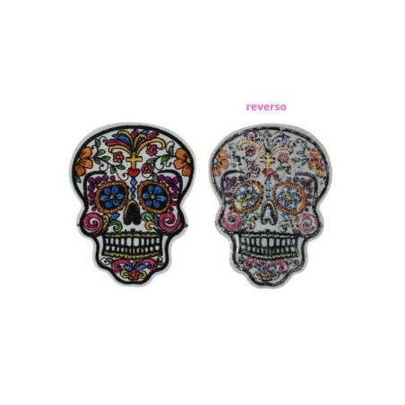 PARCHE CALAVERA DE COLORES