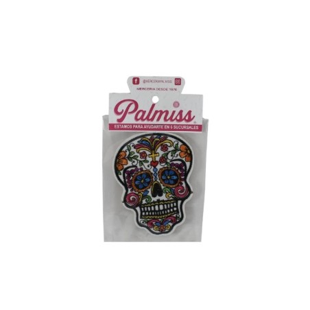 PARCHE CALAVERA DE COLORES